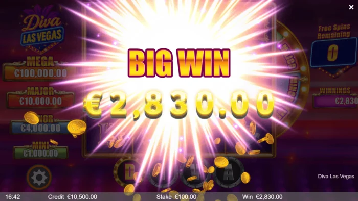 Diva Las Vegas - huge win during free spins